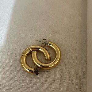 Gold Vermeil thick hoops